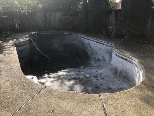 Before - this is what my pool looked like before the work started