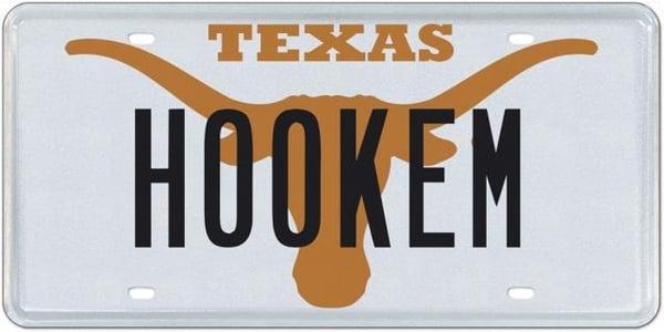 Examples of a Texas Speciality License Plate