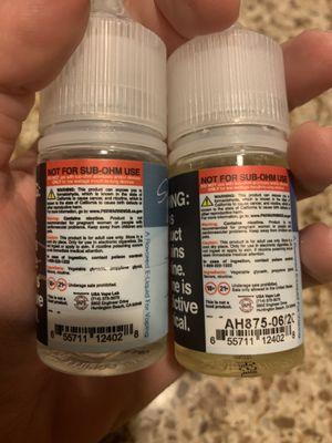 Real vs fake ejuice