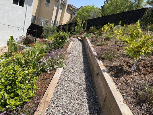 Timber tie retaining walls