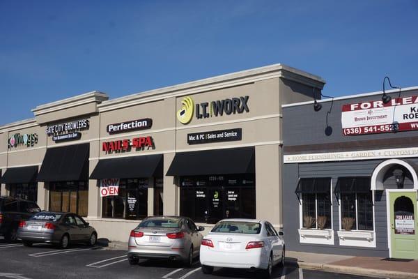 Mac, iPhone, iPad, and PC Sales & Repair, conveniently located on Battleground Ave in Greensboro.