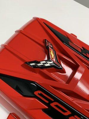 Custom painted C8 engine cover