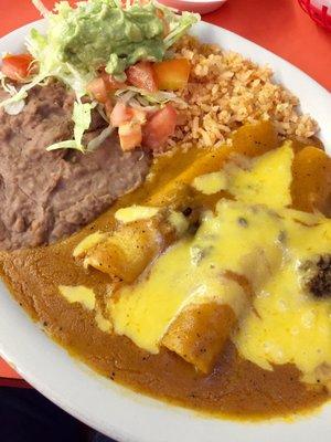 enchiladas dinner plate