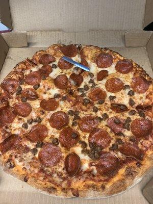 Cardboard on pizza and not the right toppings.