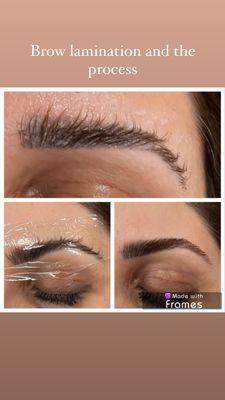 Brow lamination and the process