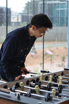 Check out Foosball in the 2-Court Gym!