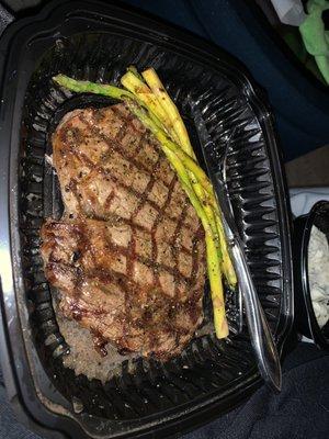 Grilled stake with asparagus! YUM