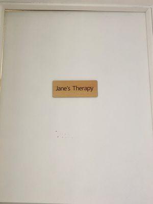 Jane's Therapy door