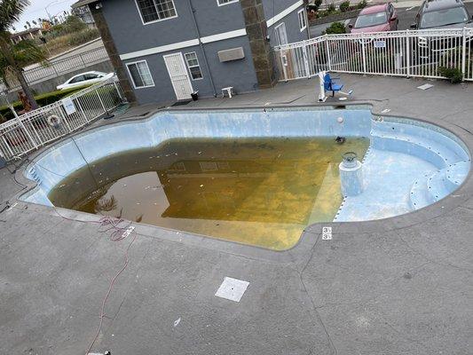 The pool was closed for "renovations."