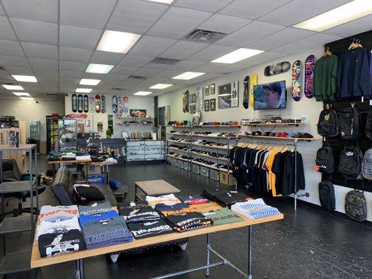 Inside the skate shop