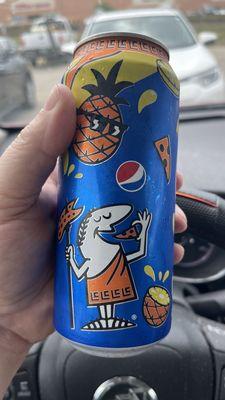 Limited edition pineapple Pepsi.