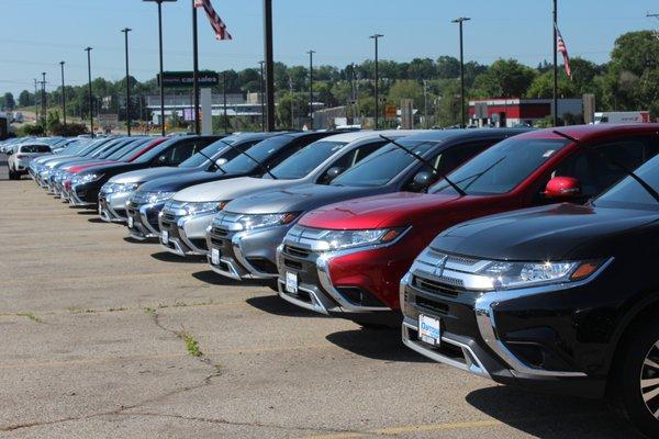 Some of the many vehicles in our inventory at Russ Darrow Mitsubishi.