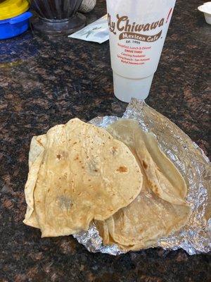 Moldy tortilla. What a rip off for $30 bucks