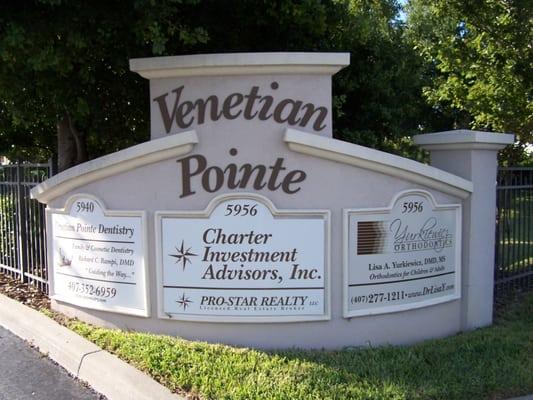 Our building is inside Venetian Pointe Professional complex (south of Vineland Rd, and north of Dr Phillips High School)