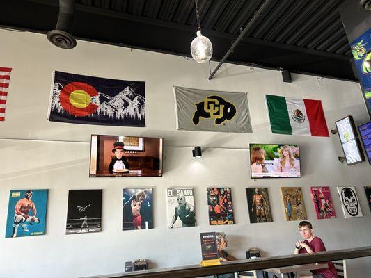 Decor wall near entrance line area. Go Buffs, it's Boulder.