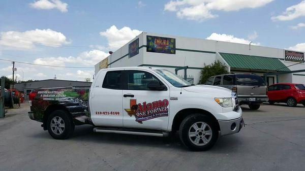 Alamo Cleaning fleet wrap for local company.