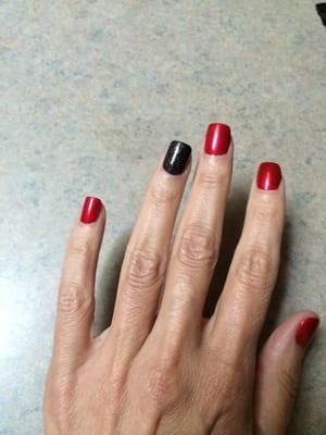 My Blackhawk nails done by John...a Perfect 10!