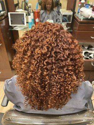 Color curly cut