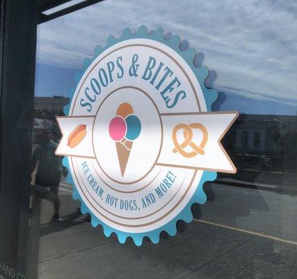 Scoops & Bites store sign