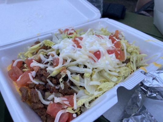 Asada fries with everything