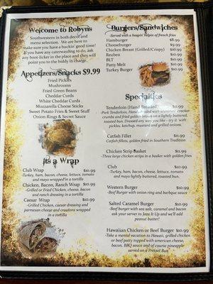 Menu 1 of 2