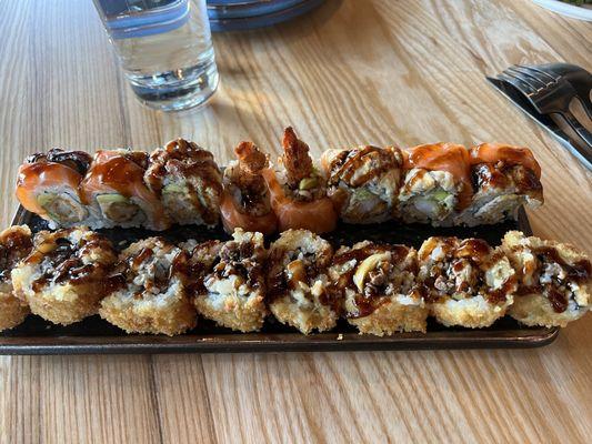 Styx and hall and oaks sushi rolls