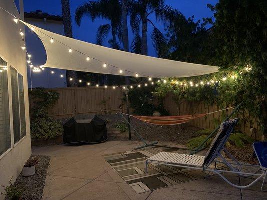 One of the projects. Sun shade over our back patio