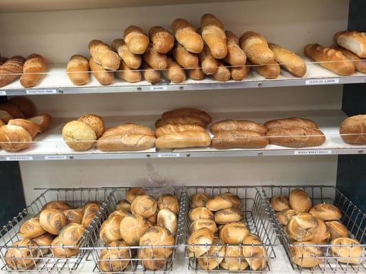 Fresh baked rolls and heros baked daily