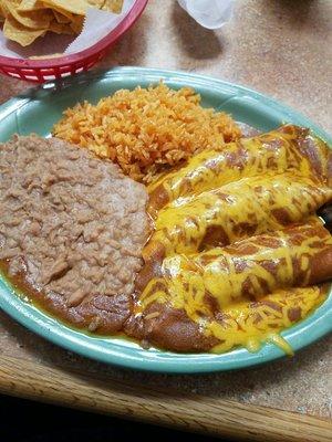 Beef enchiladas