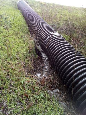 Culvert that wAs improperly installed failing.(installed by Samara)