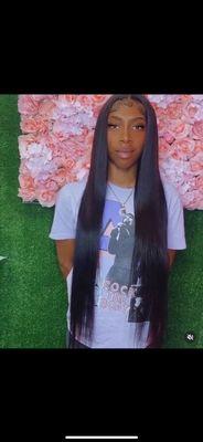 Hd lace 30 in closure wig