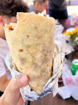 Supreme Burrito- carne asada, beans, rice, guac