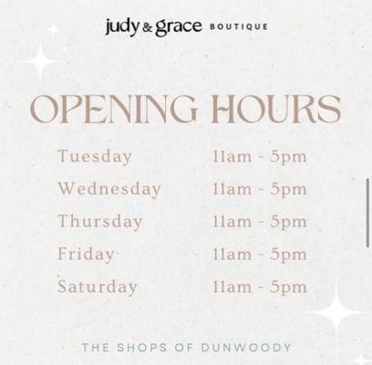 Opening Hours