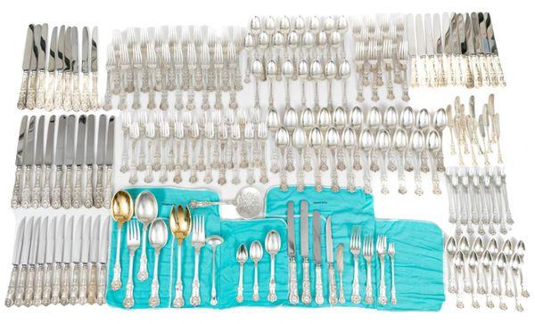 Tiffany & Co. Classic Sterling Silver Set Of "English King" Flatware, 187 Pieces