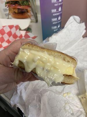 Egg and cheese on an English muffin. Out of this world!