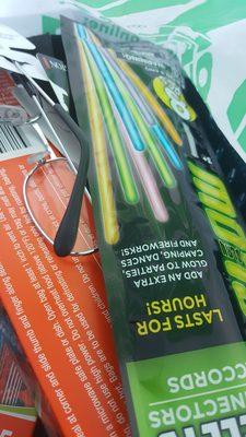 Glow Sticks, Reading Glasses, and storage bags