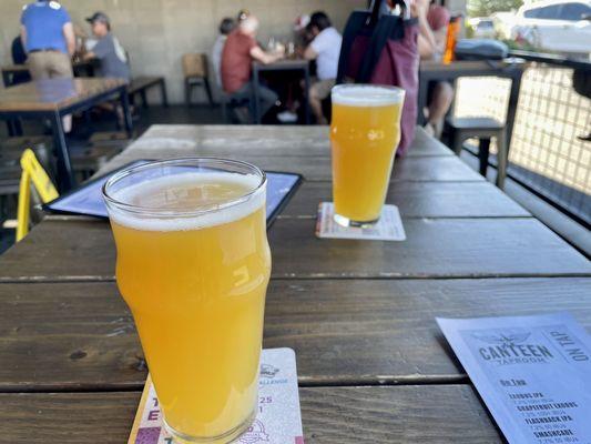 Refreshing Hazy IPA after a nice hike!