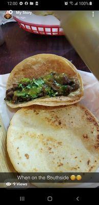 Taco de Asada & Gordita de Rajas