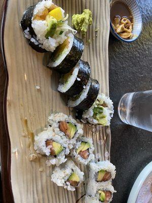 5. Alaska Roll and 8. Futo Maki Roll