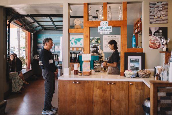 Inside of Bird Rock Coffee Roasters La Jolla