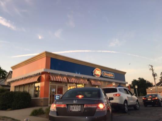 Very long line in the drive thru