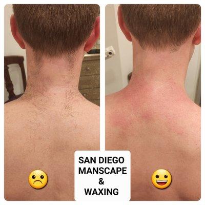 Neck wax manscape hair removal