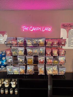 Over 30 different flavors rock candy