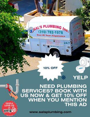 Mention this ad and receive 10% off service.