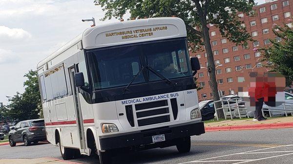 Medical bus onsite for evacuation