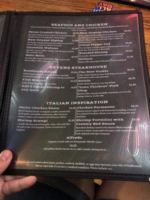 Huge menu!