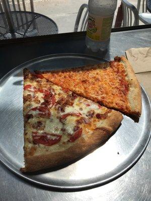 Chicken bacon ranch (left), cheese (right).