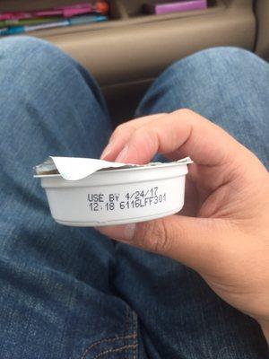 Got this on 5/29/17- I didn't check the date before eating half of the packet. I'm checking all of my sauce packets from now on!