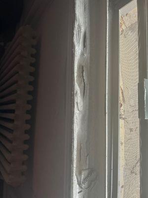 Broken window sill