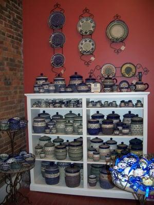 Polish Pottery canisters.